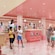 Guests and statues of Judy Hopps and Nick Wilde inside of Jumbeaux’s Sweets ice cream parlor on the Disney Treasure